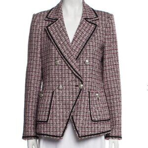 Veronica Beard Tweed Double Breasted Dickey Blazer Jacket size 8 / US M